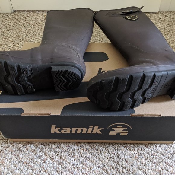 Kamik JENNIFER Rain Boots, Dark Brown - Picture 4 of 6